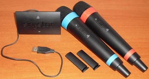 Micrófonos Inalámbricos SingStar + receptor Wireless, PlayStation 2 3 4, PS2/3/4 - Imagen 1 de 1