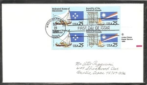 US SC # 2506-2507 Micronesia, Marshall Islands FDC. No Cachet. - Picture 1 of 1