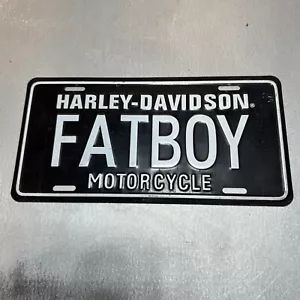 Original FATBOY Harley Davidson Motorcycle Booster License Plate - Picture 1 of 2