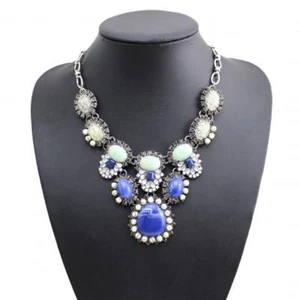 Aloccoco Statement Kette Strass Vintage Blogger Choker Modeschmuck Strasskette - Bild 1 von 1