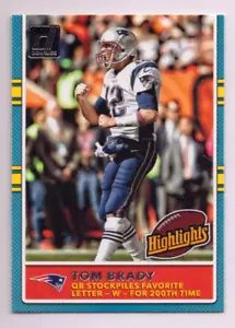 2017 Donruss #9 Tom Brady Highlights New England Patriots - Picture 1 of 2