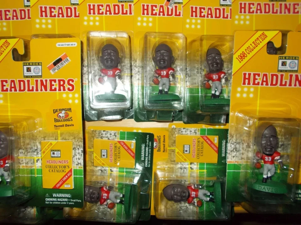 Georgia Bulldogs Fútbol 12 Cabezales Uso como PREMIOS Terrell Davis #33 Foto 1 de 1