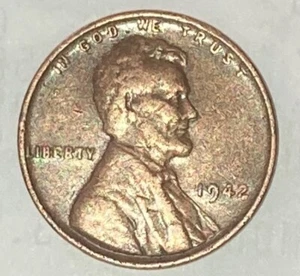 Lincoln 1942 P Wheat Penny GREAT COLORS!!! Vintage US COIN - Bild 1 von 2