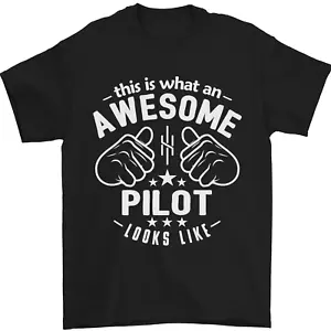 This Is What An Awesome Pilota Looks Like T-Shirt 100% Cotone - Bild 1 von 12