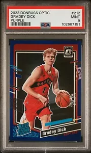 PANINI DONRUSS OPTIC GRADY DICK TORONTO RAPTORS PURPLE PRIZM 2023 PSA 9 - Imagen 1 de 2