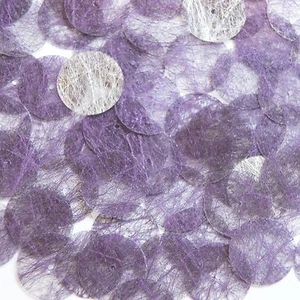 Lentejuelas de costura de tela de cadena de fibra sedosa lila de 15 mm lentejuelas redondas - Imagen 1 de 2