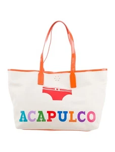 Jonathan Adler |  ACAPULCO | Tote Bag | NEW w/ Tags | Multicolored Coated Canvas - Picture 1 of 6
