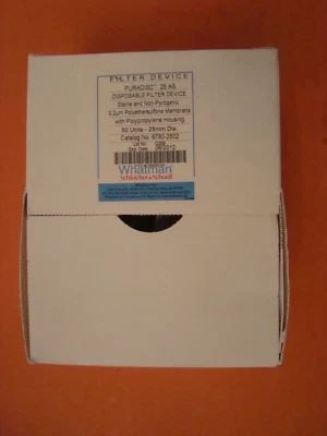 42 filtros de jeringa PURADISC 25 AS Whatman 6780-2504 CAJA ABIERTA NOS Foto 1 de 4