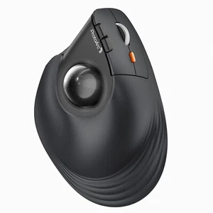 ProtoArc Vertical Wireless Trackball Mouse EM05 Bluetooth Ergonomic Rollerball - Picture 1 of 7