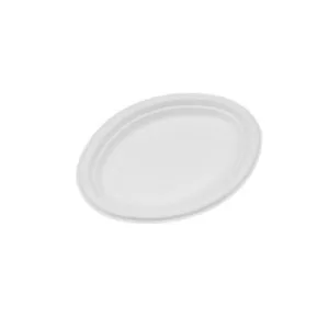 Large Oval Sugarcane Bagasse Plate 500 pcs - Picture 1 of 1