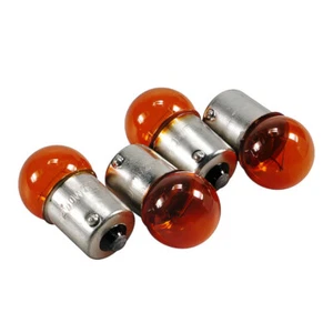 KIT 4 LAMPADINE FRECCE BA15S 12 V 10 W ARANCIO OMOLOGATE - Picture 1 of 1