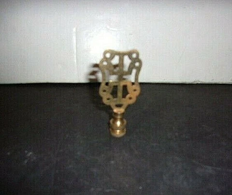 VINTAGE STYLE SOLID BRASS lAMP FINIAL 3" long x 1 3/8" wide Cover