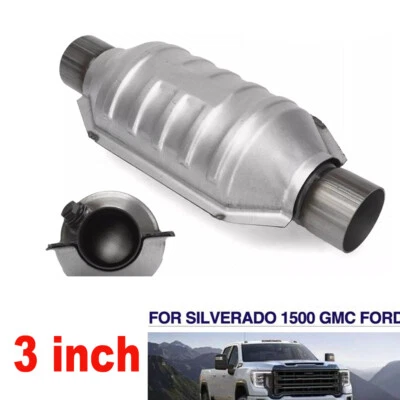 Protetor térmico soldado conversor catalítico gato Ford 3" para Chevy Silverado 1500 GMC - Imagem 1 de 4