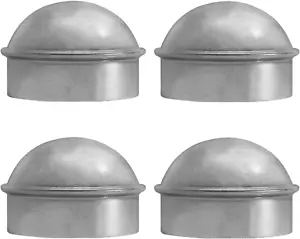 Pack of 4 Galvanized Steel 4" Chain Link Fence Post Caps for Terminal Posts - Picture 1 of 12