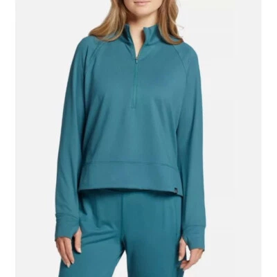 Top para mujer Alpine Design tejido de campo 1/4 cremallera talla mediana agujeros para los pulgares Foto 1 de 4