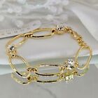 Sorrelli Bracelet 7.38" Bright Gold Tone Plated Crystal Chain Paige Tennis Shiny