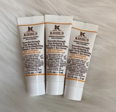 3*Kiehl's Potente-Fuerza Línea-Reductor Ojeras Vitamina C Suero para Ojos Mini S Foto 1 de 2