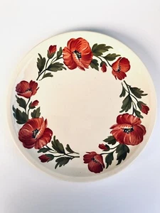 Vintage 1940s Paden City Pottery Shenandoah Ware Poppies Lot (6)Dinner Plates - Picture 1 of 5