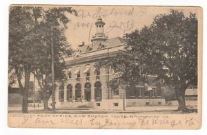 Brunswick Georgia GA Office Custom House Vintage Old Postcard - Picture 1 of 3