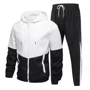 New Spring/Fall Men Sports Track Suit Training Jacket+Pants Casual Outfits sets - Foto 1 di 24