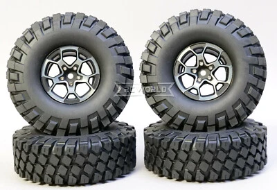 1/10 Metal TRUCK WHEELS 1.9 Beadlock Rims JP STYLE  W/ TIRES (4pcs) - Image 1 of 4