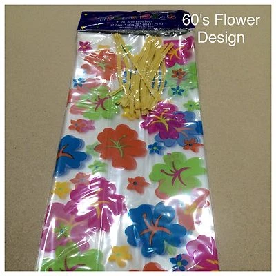 Cello Bag 60’s Flower Design Clear 20 count - Brand New - Excellent Quality - Image 1 of 2