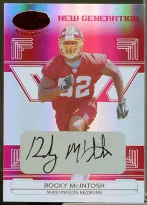 Rocky McIntosh Rookie 2006 Leaf Certified Materials Mirror Red Signatures #190  - Image 1 of 2