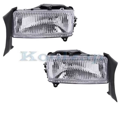 Para 97-04 Dakota Pickup Truck Farol Farol Farol Lâmpada com Lâmpada CONJUNTO DE PAR - Imagem 1 de 4