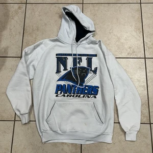 Vintage Carolina Panthers Hoodie Herren XXL FITS SMALL NFL Sweatshirt 90s - Bild 1 von 9