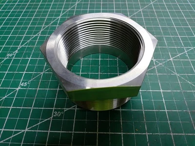 316 Stainless Steel Hex Pipe Reducer Male 3-1/2" NPT to Female 3" NPT 3000# - Image 1 of 3