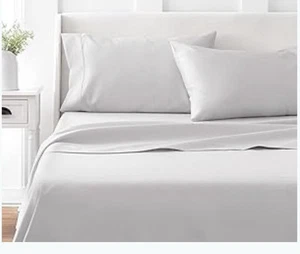 MARTHA STEWART 100% Cotton King Sheet Set - 4 Piece - Gray - NWT - Picture 1 of 11