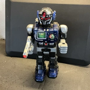 Vintage Hap P Kinderspielzeug Roboter 15 Zoll groß Kunststoff teilweise funktioniert *lesen* - Bild 1 von 11