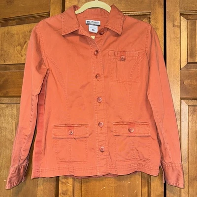 Columbia Women's Lightweight Fitted Cotton Utility Jacket Button SZ S - Image 1 of 4