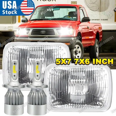 2 piezas faros LED alto/bajo DRL para Toyota Tacoma 1995 1996 1997 y camioneta 5X7" 7X6 Foto 1 de 4