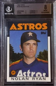 🔥 1986 Topps - NOLAN RYAN #100 - BGS 8!! - Picture 1 of 2