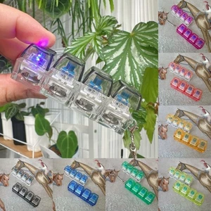LED Keyboard Fidget Clicker Toy Decompression Keychain  For Adults - Picture 1 of 16