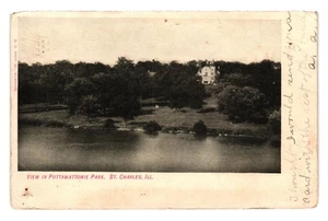 Pottawattomie Park St Charles IL Vintage 1907 Postcard E C Kropp Co Milwaukee - Picture 1 of 2