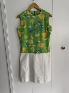 Vintage 60s/70s Skort Dress Handmade Tulips Sporty - Picture 1 of 15