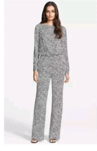 DIANE von FURSTENBERG SEIDENOVERALL ROSE HERZ CYNTHIA SCHWARZ & WEISS Gr. 8 * MÄNGEL - Bild 1 von 22