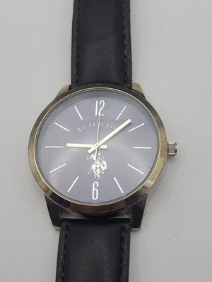 Men's Wristwatch U. S. Polo Assn. Black Band Quartz New Battery Working - Image 1 of 4