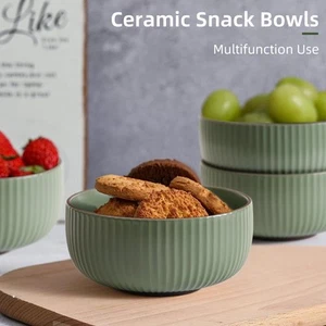 46oz Ceramic Bowl Set of 4 - Soup, Salad, Pasta, Cereal, Oven & Microwave Safe - Picture 1 of 8