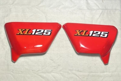 FUNDA HONDA XL125 CT125 XL100 TAMIZADO IZQUIERDO Y DERECHO NARANJA CALCOMANÍAS NUEVAS Foto 1 de 4