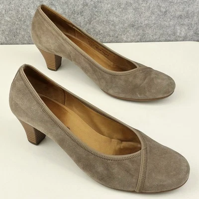 Gabor Mujer Mocasín Zapatos UK 8 Tacones Altos Tono Marrón Claro Beige Foto 1 de 4