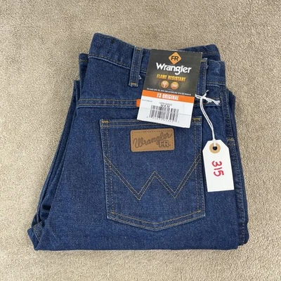 Wrangler FR Jeans Men 32x32 HRC2 2112 13 Original Fit Flame Resistant Denim Work - Image 1 of 4