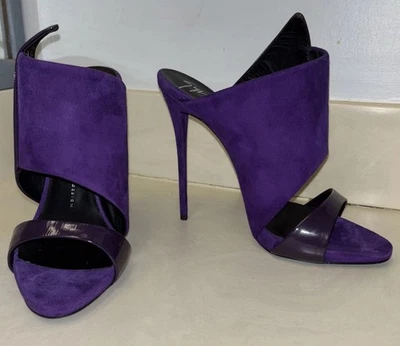 Salto agulha Giuseppe Zanotti roxo alto tamanho 39 (8 1/2 EUA) muito sexy - Imagem 1 de 4