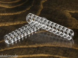 Ensemble de peignes à câble transparents 2 x 24 broches Shakmods 4 mm pour blocs d'alimentation ou d'extension Royaume-Uni - Photo 1/4