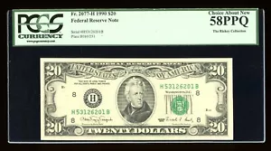 DBR 1990 $20 FRN St. Louis Fr. 2077-H PCGS 58 PPQ Serial H53126201B - Picture 1 of 2