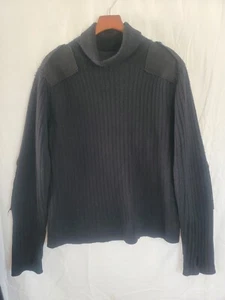 JUICY COUTURE 100% Lambs Wool Women's Black Turtleneck Knit Sweater-Size: Large - Picture 1 of 5