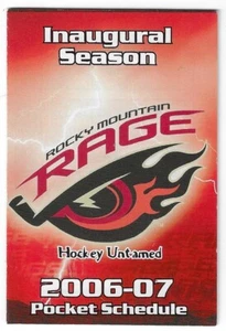 2006-07 Rocky Mountain Rage CHL Hockey Schedule !!! Buffalo Wild Wings - Imagen 1 de 1