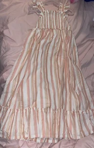 Haute Hippie Boho Maxi Dress Girls Size 7 WITH HAT! - Picture 1 of 10